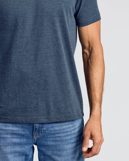 Heather Navy Classic Crew Neck